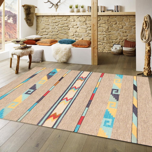 2020s Pasargad Home Tuscany Mocha Wool Area Rug- 4' 2'' X 5'11'' For Sale - Image 5 of 5