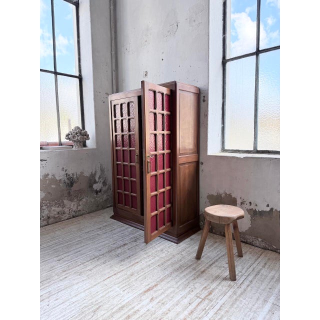 Wood Art Deco Wardrobe, 1940s For Sale - Image 7 of 18