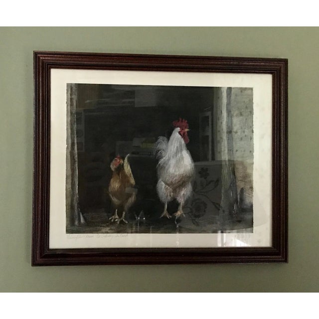Rooster & Hen, Original Pastel Painting, Wall Art, by Van Ness For Sale - Image 13 of 13