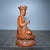 Brown Boxwood Carving of Ksitigarbha Bodhisattva on Lotus For Sale - Image 8 of 9