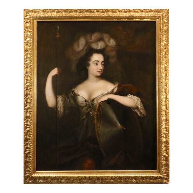 After Willem Wissing, Portrait of the Duchess of Marlborough as Minerva, 1680, Oil on Canvas For Sale