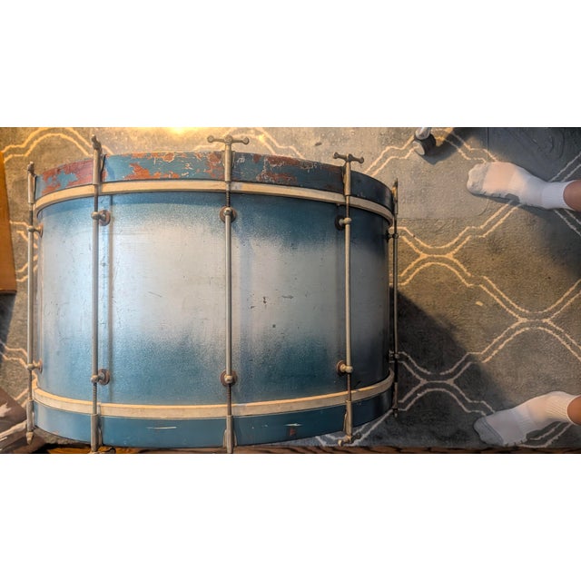 1920s Slingerland Art Deco Hand-Painted Bass Drum With Dancing Nymph & Spiderweb” For Sale In Baltimore - Image 6 of 12