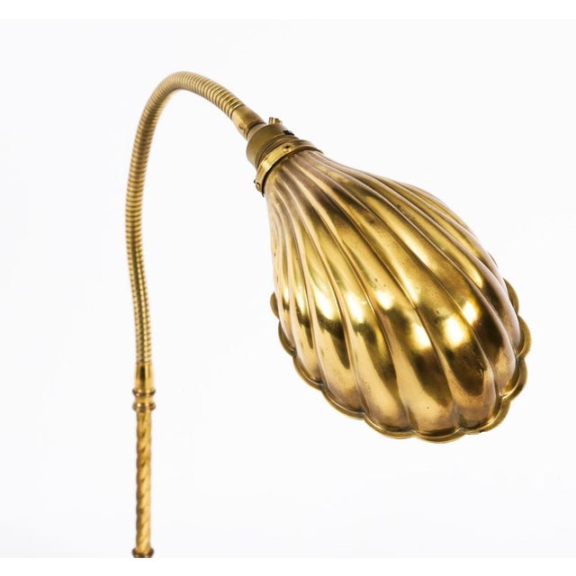 Vintage Early 20th Century Art Deco Brass Desk Lamp For Sale - Image 5 of 10