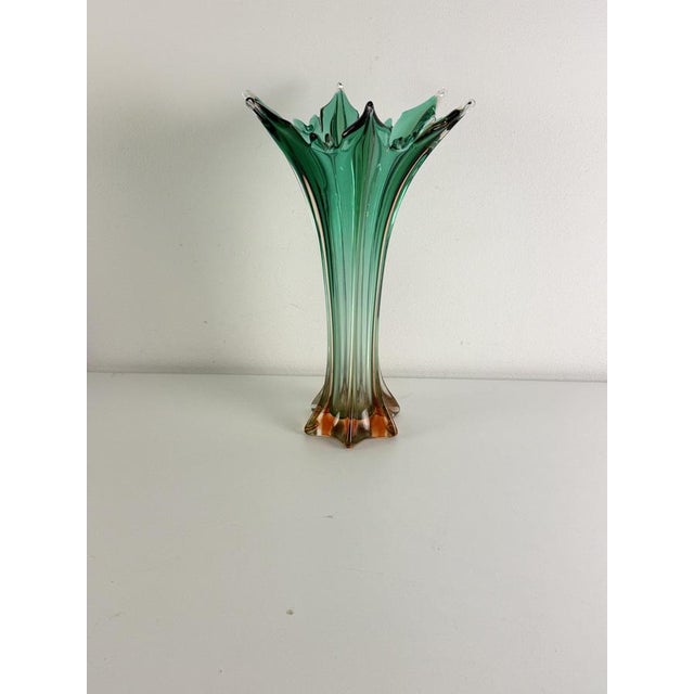 Large Vintage Murano Glass Vase, 1940s For Sale - Image 9 of 13