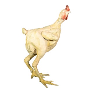 Vintage Metal Plucked Chicken For Sale