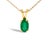 Discover the epitome of elegance with this exquisite pendant necklace, where a natural, heat-treated green emerald takes...