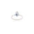 14k White Gold Marquise Cut Blue Sapphire Diamond Ring Size 7 For Sale In New York - Image 6 of 12