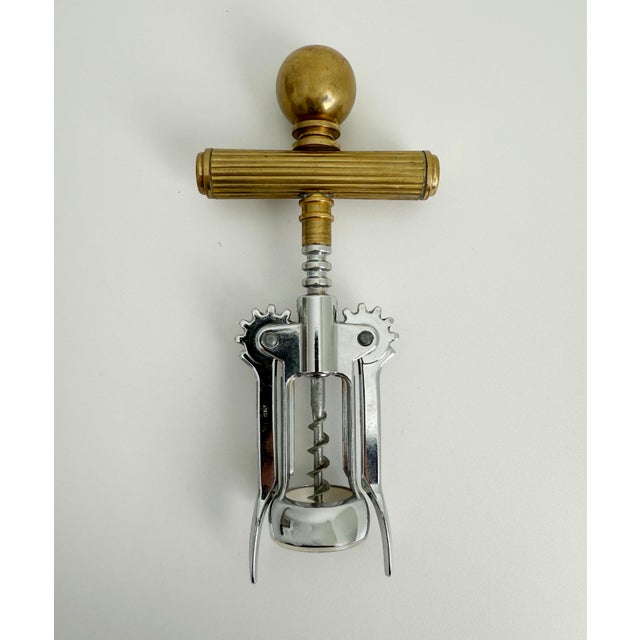 Maxwell Phillips 1970s Italy Brass Corkscrew Bottle Opener For Sale - Image 4 of 7