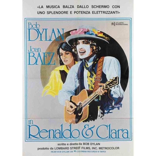 Vintage Poster. Italian 2-Foglio (100 × 140 cm), Atlantic International. Directed by Bob Dylan, with Bob Dylan, Joan Baez,...
