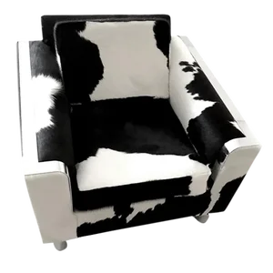 Vintage Black & White Brazilian Cowhide Chair