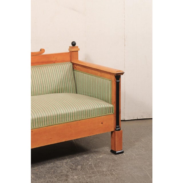 Tan 19th Century Swedish Empire Revival Birch Wood Sofa For Sale - Image 8 of 10