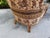 Brown Vintage English Tufted Barrel Lounge Chair & Ottoman For Sale - Image 8 of 12