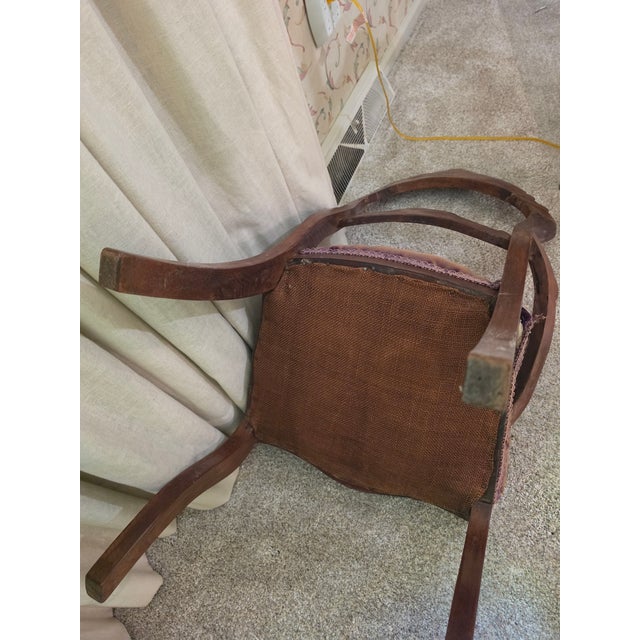 2 Victorian Louis Philippe Style Balloon Back Purple Velvet Chairs For Sale - Image 12 of 12
