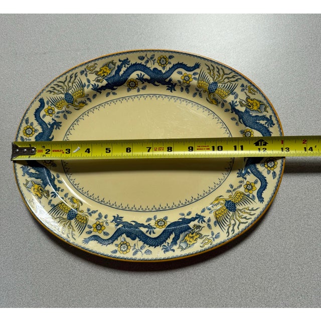 Ceramic Antique Minton England Rare Dragon Platter 13in For Sale - Image 7 of 8
