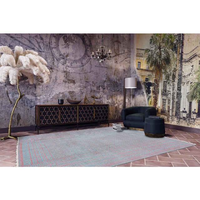 1960s Pasargad Vintage Hand Weave Reversible Sumak Rug For Sale - Image 5 of 5