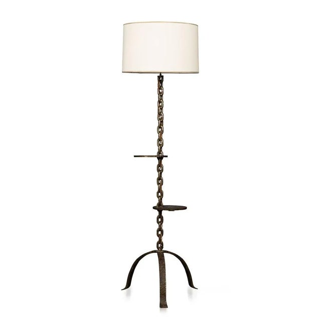 French Freestanding Anchor Chain Lamp with Shelves, 1930s For Sale - Image 13 of 13