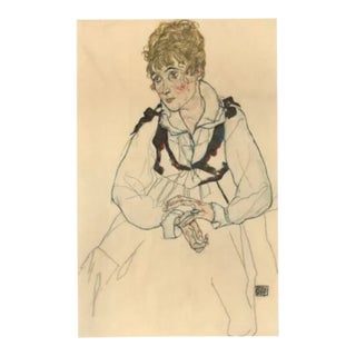 Egon Schiele Lithograph 54 the Artist’s Wife 1968 For Sale