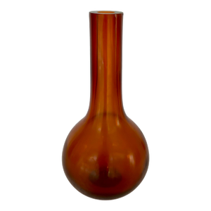 Currey & Company Modern Amber Glass Stem Peking Vase