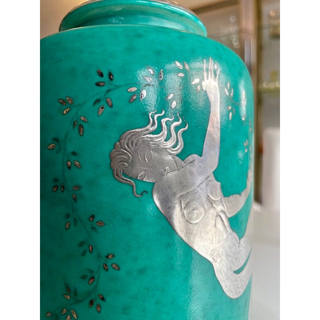 Ceramic Ceramic Argenta Vase by Wilhelm Kåge for Gustavsberg, 1940 For Sale - Image 7 of 9