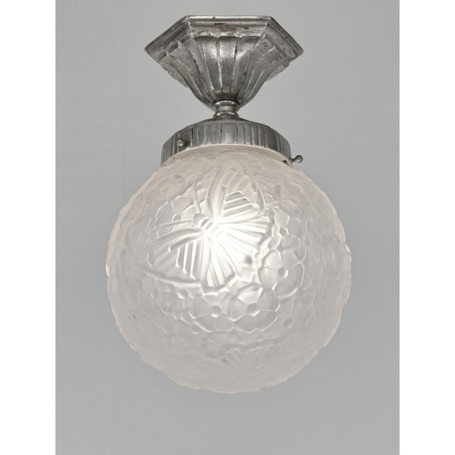 Art Deco French Art Deco Flush Mount by Hettier & Vincent - 1930 France For Sale - Image 3 of 10