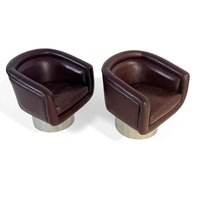 Leon Rosen for Pace Swivel Lounge Chairs, 1970 For Sale In Chicago - Image 6 of 9