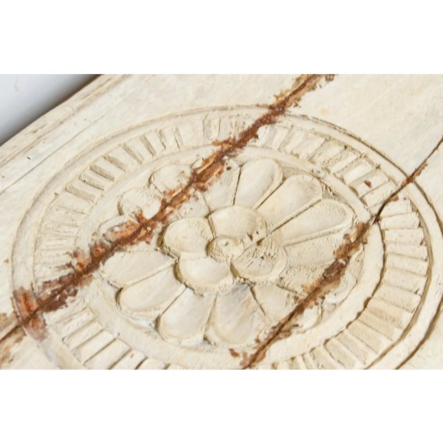 19th Century Onge Floral Carved Wood Tray For Sale - Image 5 of 9