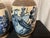 Chinese Antique 1800s Chinese Blue & White Vases W/Crackle Glaze - A Pair For Sale - Image 3 of 12