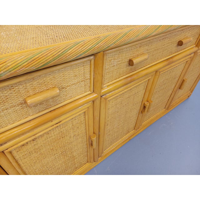 Vintage Woven Rattan Sideboard, 1970s For Sale - Image 9 of 18