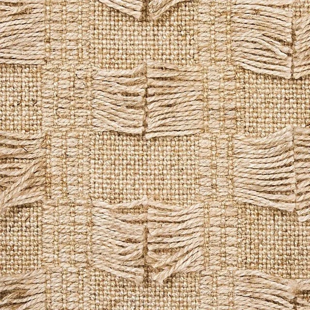Contemporary Sample- Schumacher Montego Fringe Fabric in Natural For Sale - Image 3 of 3