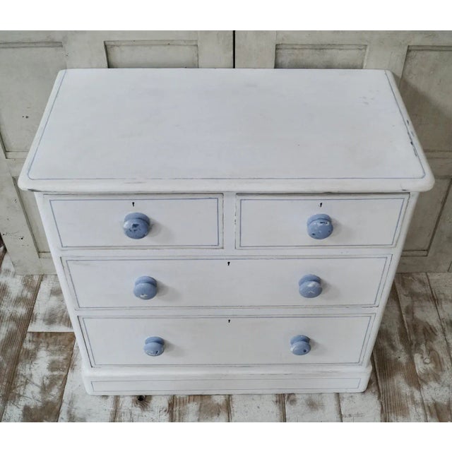 Victorian Painted Chest Of Drawers. A very decorative pine chest drawers, with 2 over 2 drawers, hand painted, the...