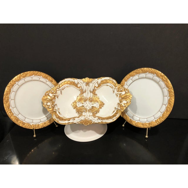 Antique Meissen Porcelain Tray & Plates - Set of 3 For Sale - Image 9 of 9