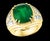 Metal Agl Certified Minor Traditional 15Ct Colombian Emerald & Diamond Ring 18k Unisex For Sale - Image 7 of 8