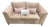Pink Contemporary Loveseat With Three Pillows For Sale