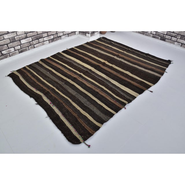 Textile Oushak Anatolian Handwoven Vintage Kilim For Sale - Image 7 of 10