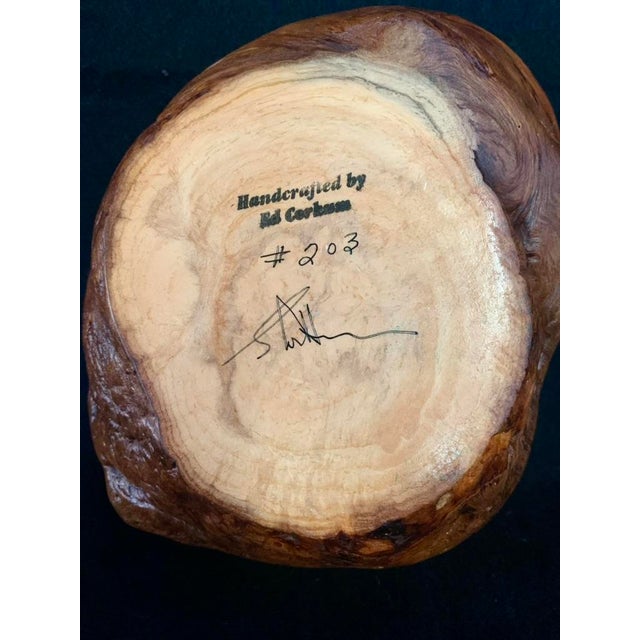Handcrafted Spruce Burl Wood Bowl With Live Edge For Sale - Image 11 of 12
