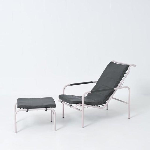 Set of Genni Lounge Chair and Ottoman by Gabriele Mucchi for Zanotta, 1930s For Sale - Image 4 of 18
