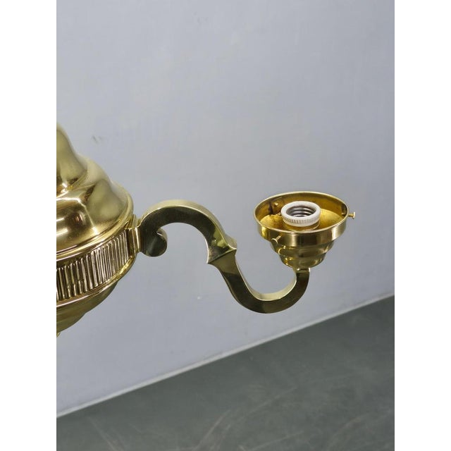 Czech Neo-Baroque Brass Chandelier with Opaline Glass Globes, 1930s For Sale - Image 12 of 13