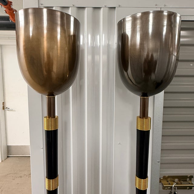 Mid 20th Century French Uplight Floor Lamps - a Pair For Sale In Washington DC - Image 6 of 11