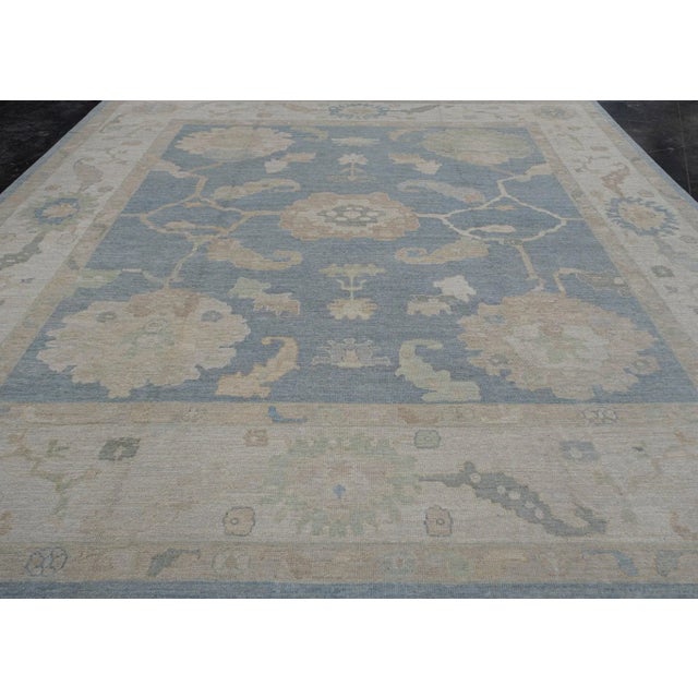 Square Turkish Oushak Rug 12'1" x 12'5" For Sale - Image 4 of 6
