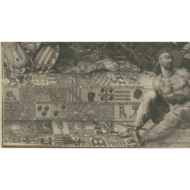 Allegory of Emperor Charles VI and the Habsburg Monarchy, 1720, Engraving For Sale - Image 9 of 13