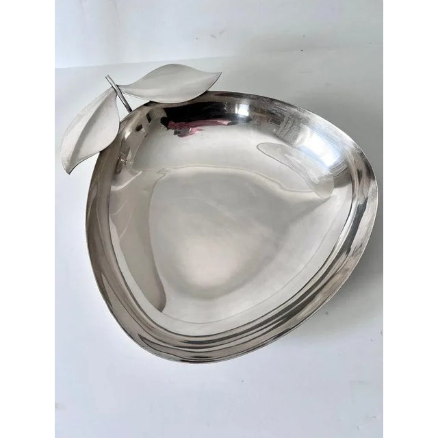 Silver Silver Plate Bowl in the Shape of an Apple or Fruit For Sale - Image 8 of 10