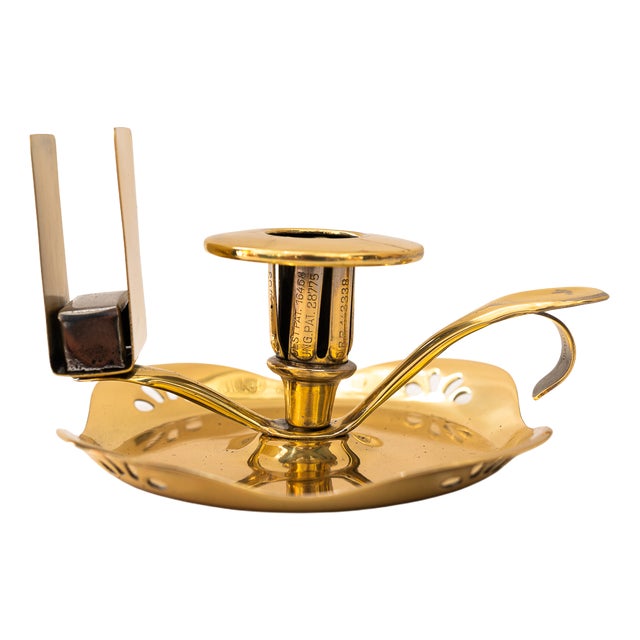 Vintage Art Deco Candleholder with Matchbox Holder, 1920s For Sale