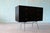1950s Early Paul McCobb 1950s Black Birch Cabinet on Iron Base Mid Century Modern For Sale - Image 5 of 13