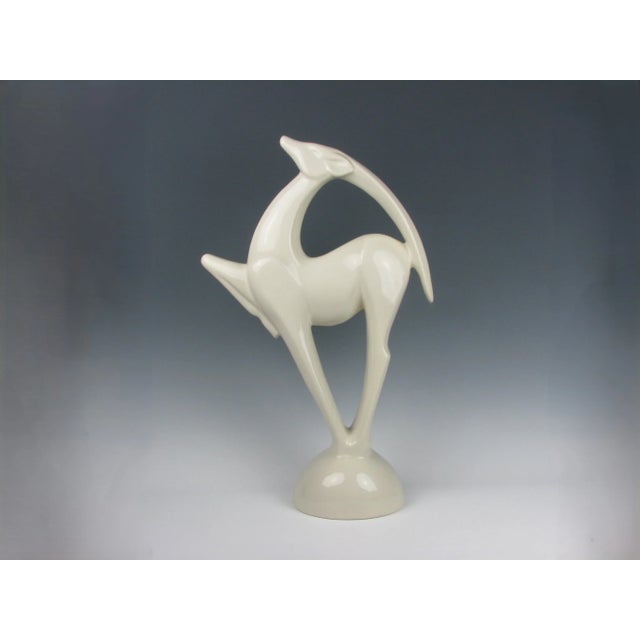 Vintage Haeger Pottery White Gazelle or Antelope Ceramic Sculpture For Sale - Image 14 of 14