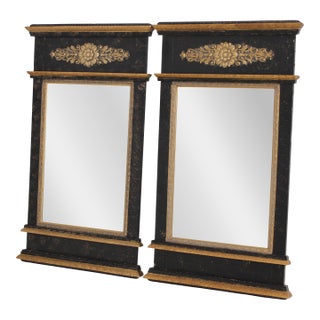 Pair Bombay Co Large French Style Mirrors For Sale