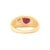 Bombe Style 1.20ct Ruby and Diamond Toi Et Moi 14k Gold Ring Size 9 For Sale - Image 10 of 17