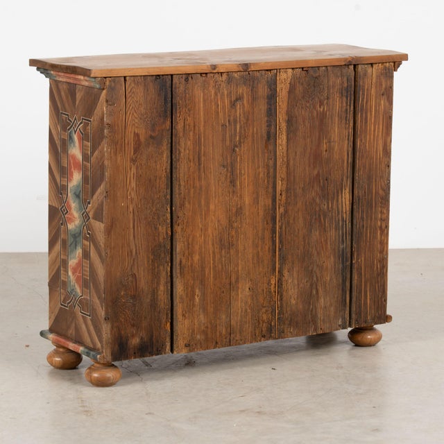 19th Century Austrian Original Hand-Painted Cabinet Chest of Drawers For Sale - Image 17 of 17
