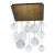 Modern Forms Alabaster and Brass Chandelier For Sale