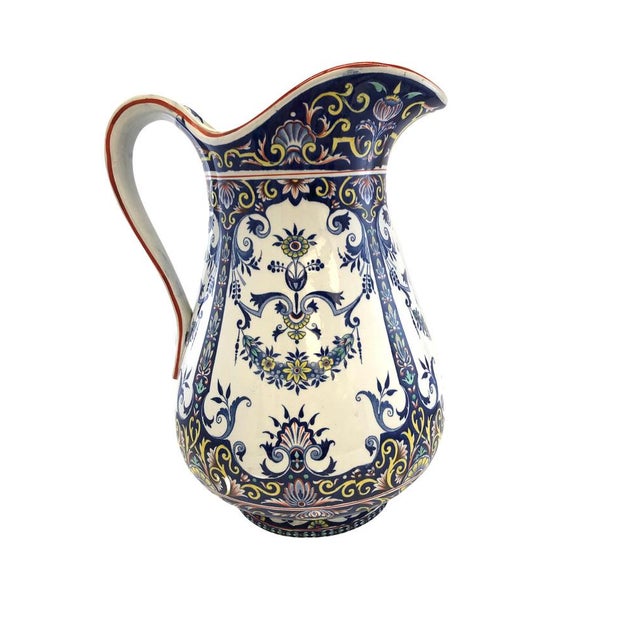 Large old French dressing table or bathroom set consisting of its basin and its pitcher of the Jules Vie Mieve Bordeaux...