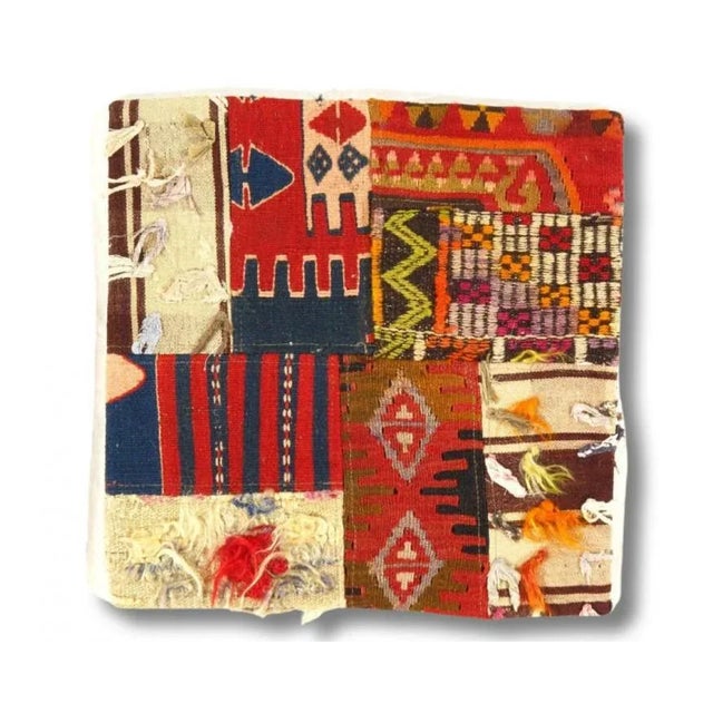 Traditional Vintage Hand Knotted Patch Work K119 Pillow 20" For Sale - Image 3 of 3